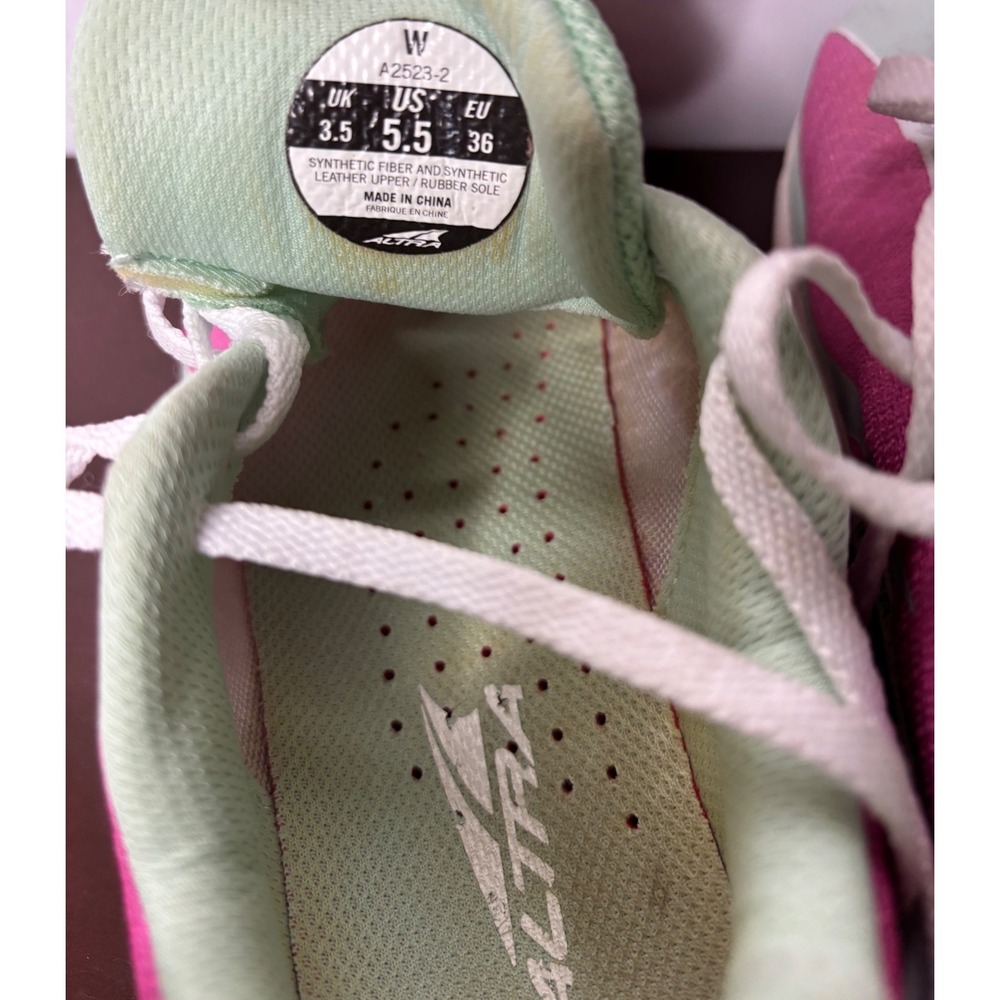 Altra The One 2.5 Womens Running Shoes Pink Mint Green Zero Drop A2523-2 5.5 - Picture 4 of 8